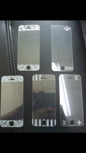 手机保护膜-新品 iPhone5G/5S 3D钢化玻璃膜 弧度丝印钢化膜工厂批发.